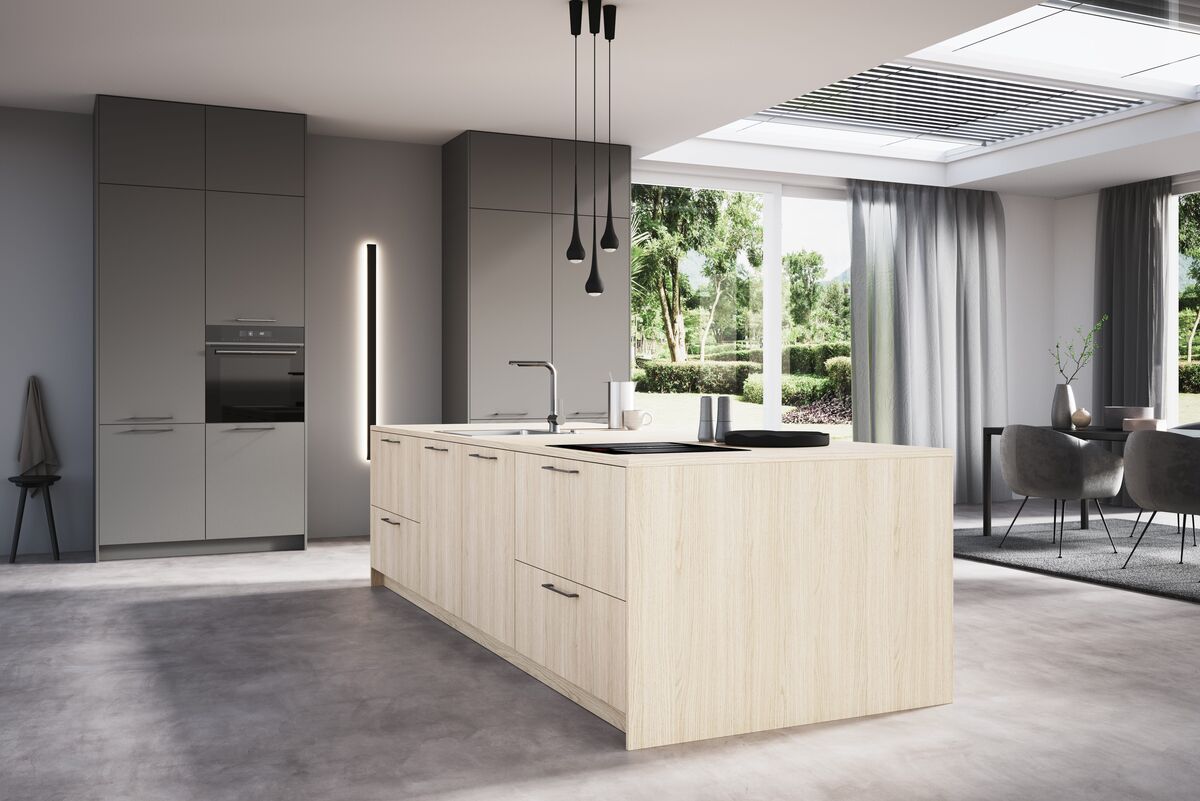 2823 AV 6000 Greige AV 2040 Feineiche-hell